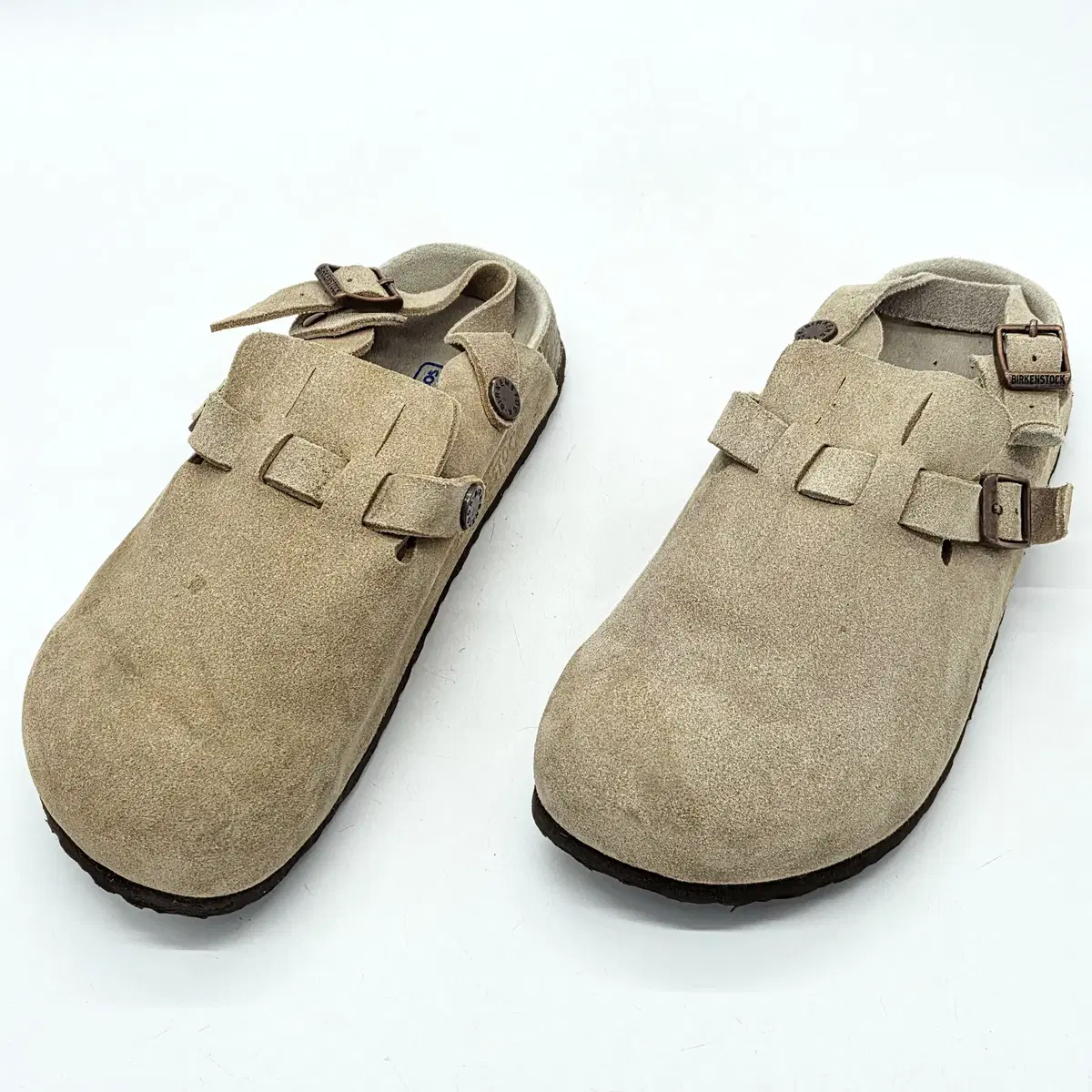 値下げ不可❌ BIRKENSTOCK Boston 38 Taupe Birkenstock Boston Suede Clogs, Soft Footbed, Regular Fit